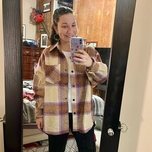NWT Winwin plaid Shacket